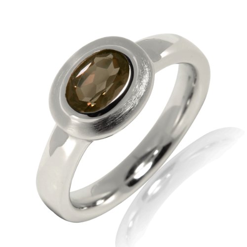Pure Collection Damen-Ring Sterling Silber Rauchquarz Braun Gr.50 (15.9) 60709045 50 Preisvergleich