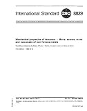 ISO 8839:1986, Mechanical properties of fasteners - Bolts, screws, studs and nuts made of non-ferrous metals