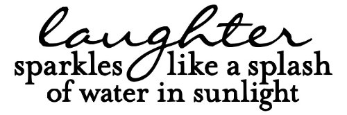 LoveDecals Laughter sparkles like a splash of water in sunlight Vinyl wall art Inspirational quotes and saying home decor decal sticker steams