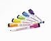 Quartet ReWritables Dry-Erase Mini Markers, 6-Marker Set with Cap-Mounted Erasers, Assorted Screamers Colors (51-661142Q)