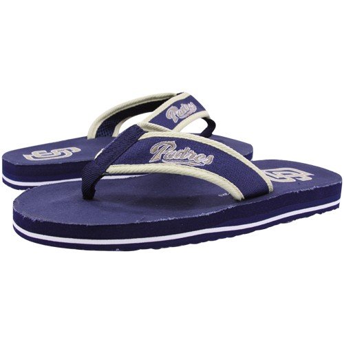 San Diego Padres Navy Blue Contoured Flip Flops (X-Large)
