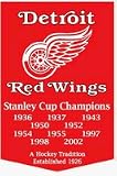 Detroit Red Wings 24 x36 Wool Dynasty Banner