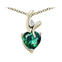 Heart Shaped Emerald Pendant