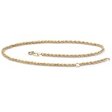 PalmBeach Jewelry 10k Gold Tailored Rope Ankle Bracelet