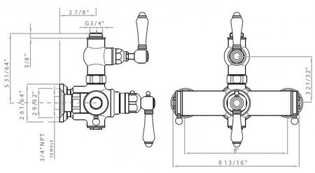 EXPOSED THERMOSTATIC VALVE WITH