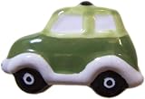 Green Car Shaped Ceramic Cabinet Drawer Pull Knob