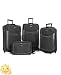 Pierre Cardin Belmont 4-Pc Spinner Luggage Set BLACK