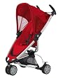 Quinny 65605830 Zapp Travelsystem inklusive Einkaufskorb, Sonnenverdeck, Regenverdeck, Sonnenschirmclip und Adapter für die Babyschale, rebel red