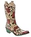 Cowboy Rain Boots Skulls Roses Rubber Vegan