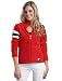 NCAA University of Georgia Kashwere U Motorcycle Jacket, Medium (4-6), Red/White/Black