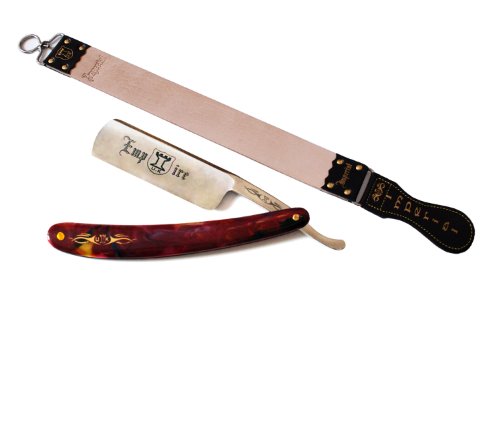 Cut Throat Razor / Straight Cut Razor & Strop with Handle Shaving Set ...