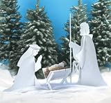 Blessed Nativity Christmas Yard Art Woodworking Pattern