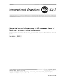 ISO 4342:1985, Numerical control of machines - NC processor input - Basic part program reference language