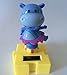 #010 Pink and Blue Cutie Hippo Solar Dancing Animal Circus Show Toys