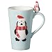 Earthenware Penguin Latte Mug Set of 4