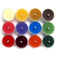 100% Beeswax Candles - 12 Tea-Light Candles in an ASSORTMENT of Colors