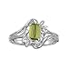 10k White Gold Emerald-cut Peridot And Diamond title=