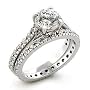 Bague femme Azénie Duo solitaire + alliance couleur argent - Oxyde de zirconium