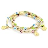 Blee Inara Gold Triple Turquoise, Coral, Lime 
