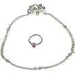 Ankle Bracelets Sterling Silver Foot Jewelry Pair 10.25 inches (sanklt025)