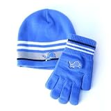 Urban Boundaries - Detroit Lions Youth Winter Set (Gloves & Knit Beanie Included: Recommended for sizes 4-7)
