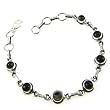 Sterling Silver Bracelet Smoky Quartz Jewelry Handmade in India 7 inches