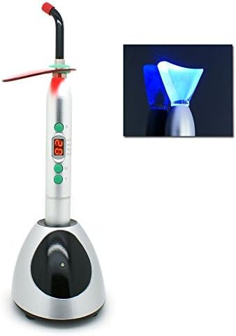 1/2/5 PCS of Oral LED Orthodontics Curing & Whitening Light Lamp Wireless 10W 2000mw/cm2 Metal Handle Blue Light 8mm Turbo Light Guide CE (2 PCS)