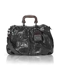 Francesco Biasia Diva Dream Snake - Python and Calf Leather Tote Bag Black