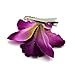 Fashion Wedding Bridal Flower Fabric Dendrobium Orchid Hair Clip Brooch Barrette Purple