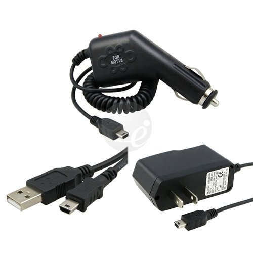 Car+AC Charger + USB For Garmin Nuvi 205W 260W 265T 1350T