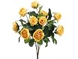 Artificial 16" Yellow Cabbage Rose Bush