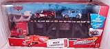 Mack Hauler Transporter With Sally & Radiator Springs McQueen Mattel 1:55 Scale Flip Down Ramp