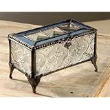 Pale Blue Art Glass Keepsake Box