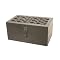 Carved Wooden Box with Latch - Brown