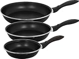 Review Magefesa 01SALOPROIN / Magefesa Provence Black Gloss Enamel On Steel 7 Inch, 9 Inch & 11 Inch Fry Pan Set (3 Piece)