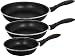 Magefesa Provence Black Gloss Enamel On Steel 7 Inch, 9 Inch & 11 Inch Fry Pan Set (3 Piece)