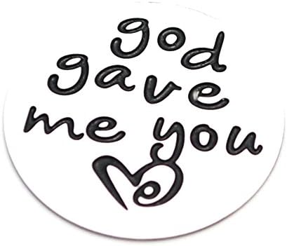 God Gave Me You Floating Charm Window Plate 22mm Fit Large Memory Locket Silver Tone Stainless Steel