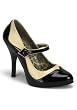 Women's 4 1/2 Inch Heel 2 Tone Maryjane With Concealed Platform