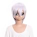 SureWells BLEACH ichimaru gin bob kurze Halbwertszeit silber wei?e Per¨¹cke Cosplay Per¨¹cke