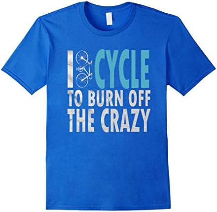 Men's Cycling shirt - I cycle to burn off the crazy XL Royal Blue