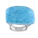 Sterling Silver Rectangular Smooth Howlite Ring - 8