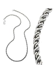 925 Silver Oxidized Rope Chain-3.3mm 18 , 20 or 24 IN
