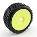 1/8 Step Pin LP Mounted Tires,Blue w/Yel Wheel(2)