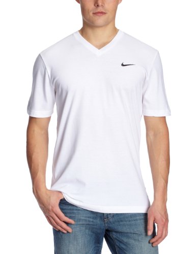Nike Herren T-Shirt Classic Basic Vneck, wei&szlig;/schwarz, M / 48-50 Preisvergleich