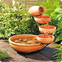 Smart Solar SS23900R01 Solar Cascade Terracotta from Garden Fountains
