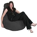 Gilda � Gaming Beanbag Bean Bag Recliner Faux Suede BLACK Chair