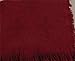 Cranberry Red Fleur de Lis Afghan Throw Blanket 48
