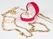 Wallmonkeys Peel and Stick Wall Decals - Golden Ring and Necklace - Removable Graphic