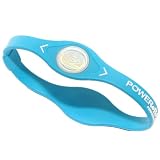 POWER BALANCE(パワーバランス) SILICONE WRISTBAND (パワーバランス シリコンリストバンド) Aqua Blue/ White L