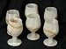 Kitchen & Housewares : White Onyx Wine Glasses Goblets 6 pc Set Beautiful Gift for Wedding and Anniversaries